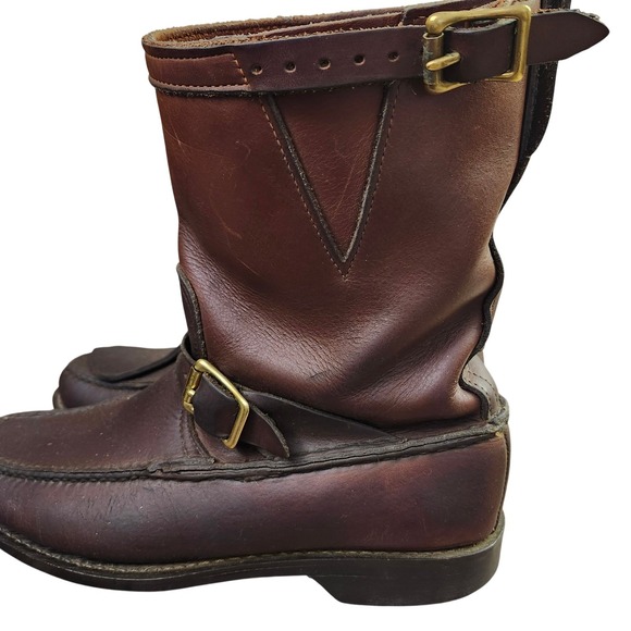 Vintage Gokey The Classic Boot Engineer Hunting Boots Mens 10D Double Buckle - Picture 6 of 11